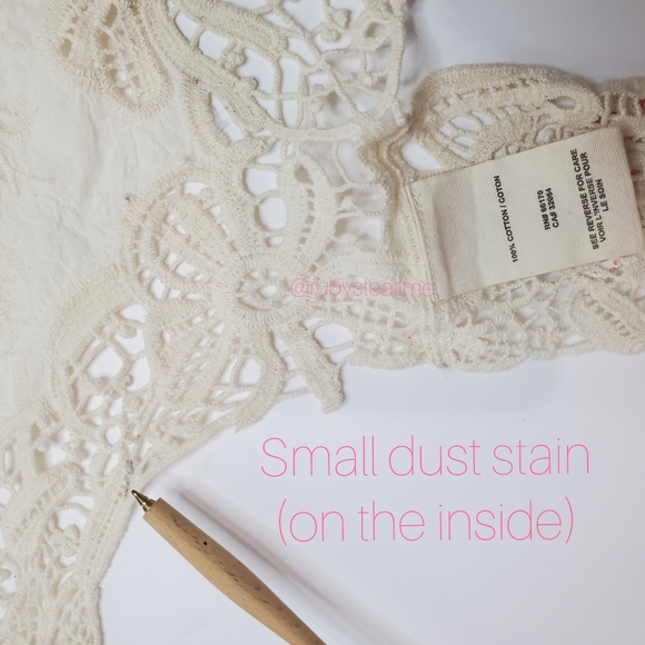 FREE PEOPLE Boho Ivory Crochet Lace Long Vest, Gypsy, Vintage Look, New with Tag - Picture 4 of 7